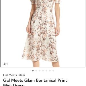 Gal Meets Glam Floral Cream Midi Dress